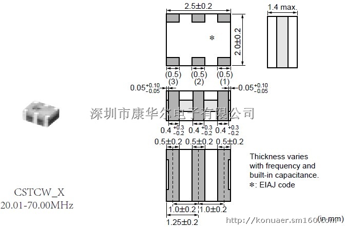 供应村田陶瓷振动子,CSTCW_X,村田谐振器