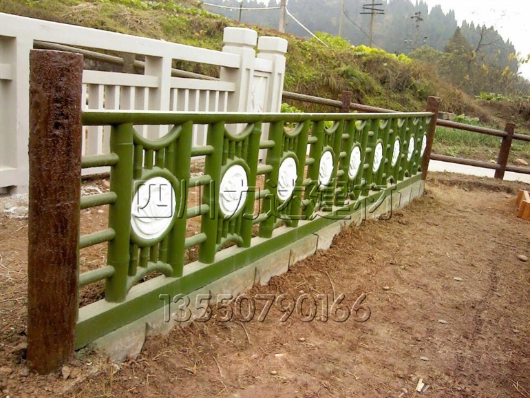 四川力达生产仿木花箱 文化石墙 铸造石栏杆