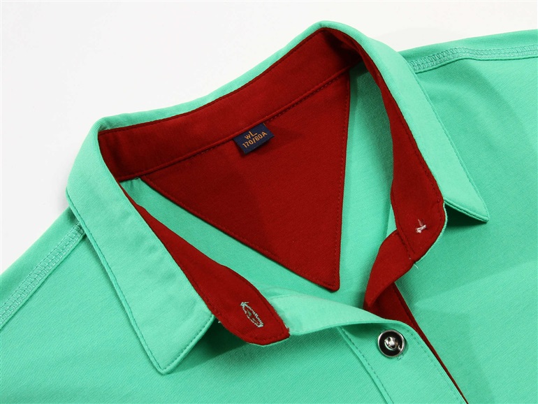 高夫平纹polo短袖衫定制聚会T恤印logo男女装