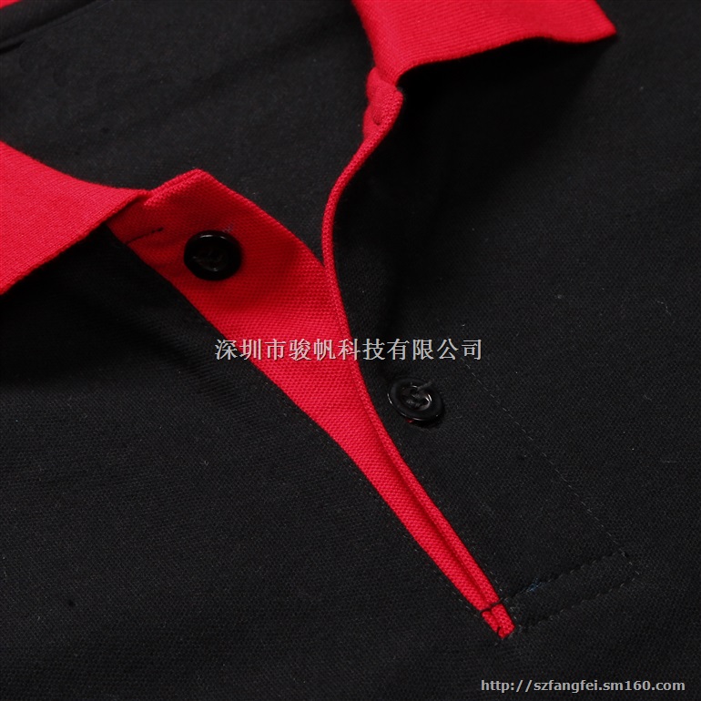 撞色领polo衫工作服T恤定制公司企业文化衫定制
