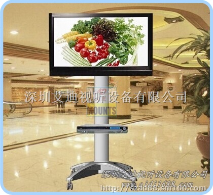 液晶电视移动支架,流动电视地面支架,电视机手推车架