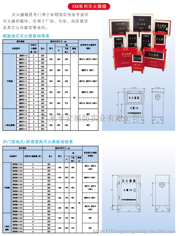 SG系列室内消火栓箱XM系列灭火箱