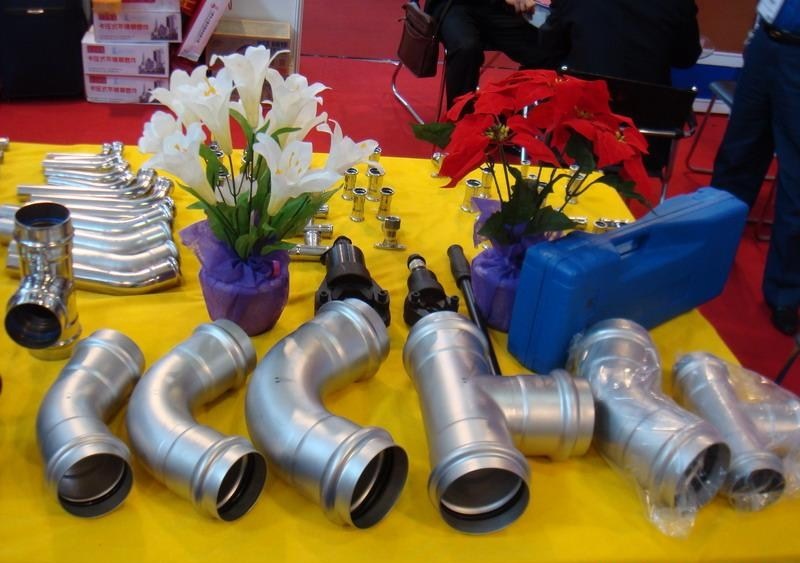 304/316L卡压式环压式壁不锈钢给水管及管件