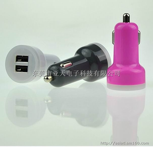 CE认证双USB车充 3100mA双USB车充