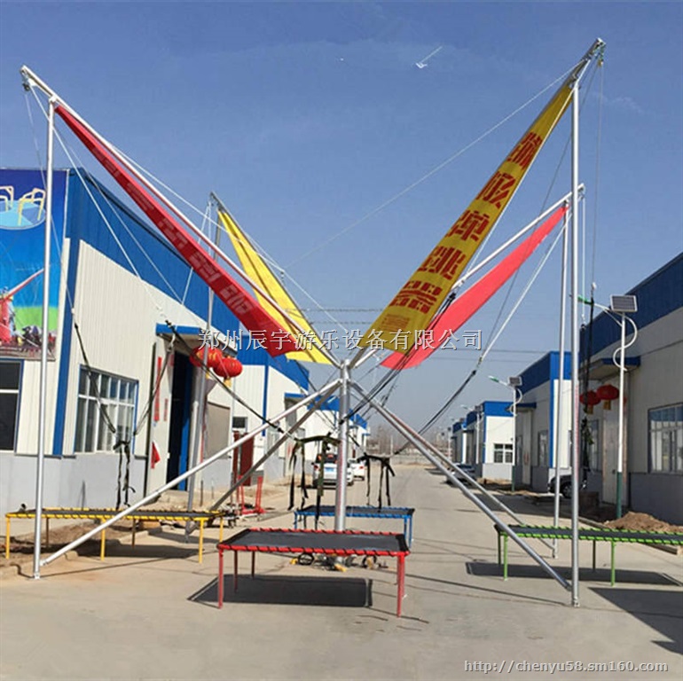 12座简易转马/鲤鱼跳龙门游乐设备/4人蹦极