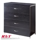 欧式组合型不锈钢办公/家用四斗柜（黑/白）KT-4