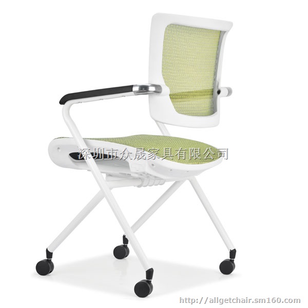 四脚办公会议椅 可折叠学习培训椅 会议记录椅