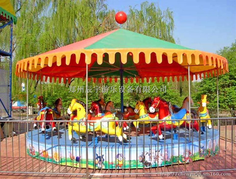 广场16座转马厂家/海盗船游乐设备/12座简易转马