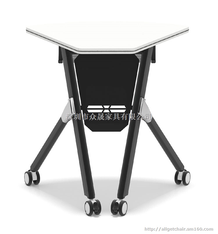 培训学习桌 扇形可折叠学生桌 可拼接组合会议圆桌