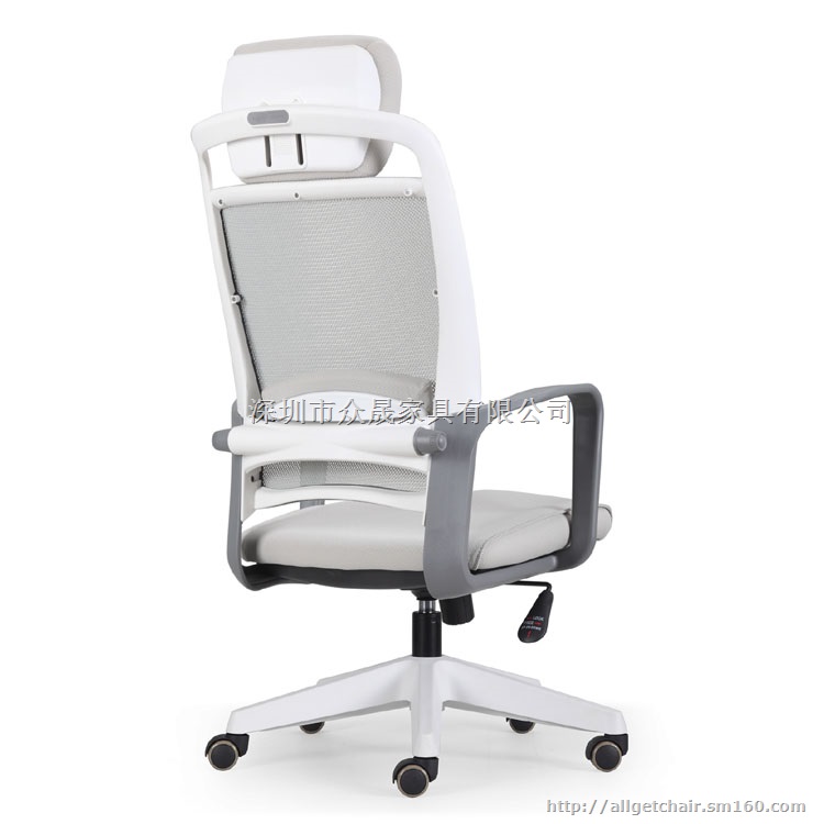 带头枕办公椅 高背大班椅 员工升降工作椅