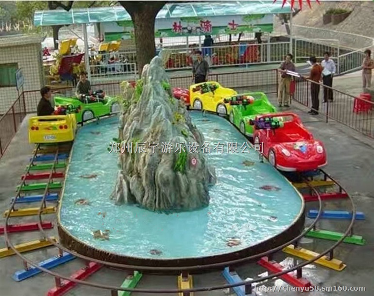 广场游乐场水陆战车/水路战车批发/轨道类游乐设备
