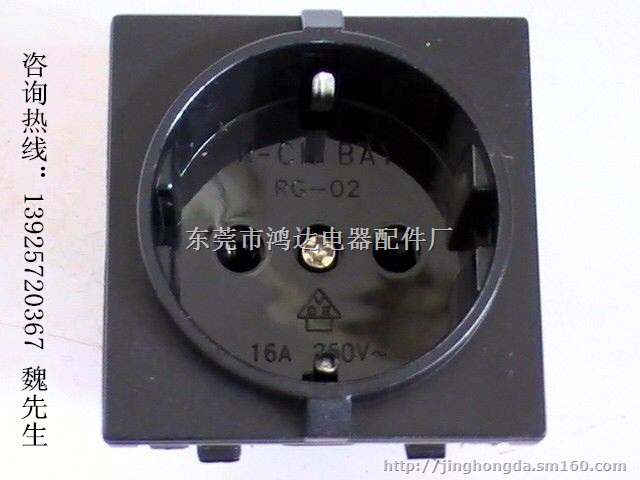 厂家供应德标插座插头RG-02机柜AC电源输出插座