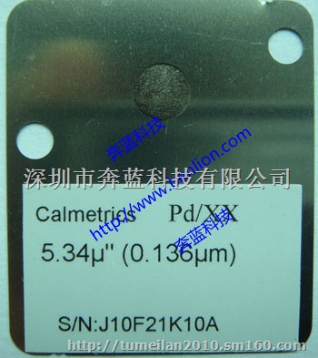 供应美国calmetrics镀镍标准片