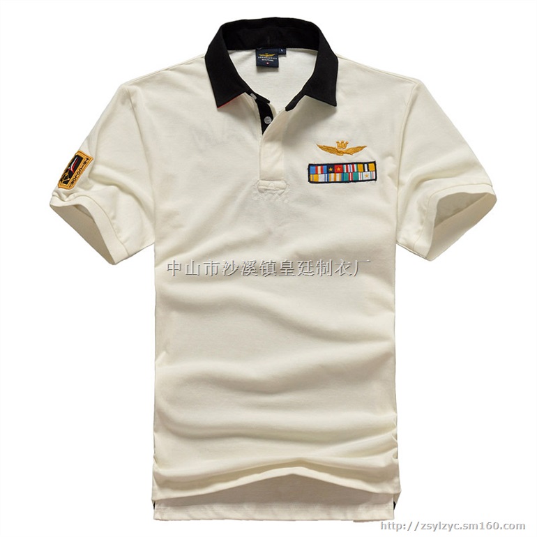 男装翻领短袖POLO衫定做 男士运动休闲T恤订做