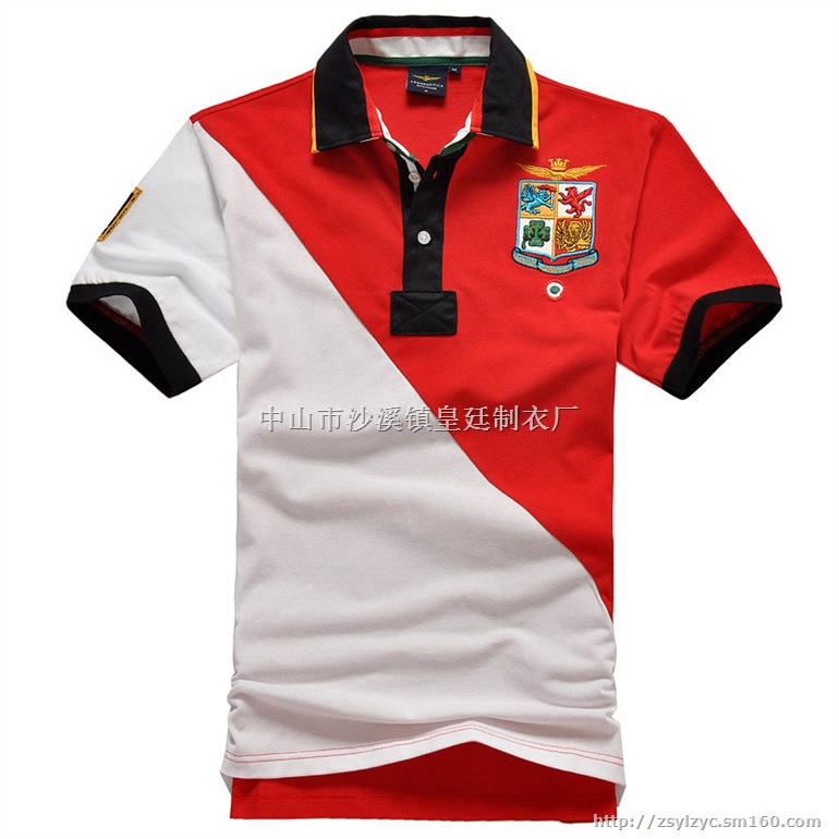男式翻领短袖POLO衫订做 男士纯棉休闲T恤订制