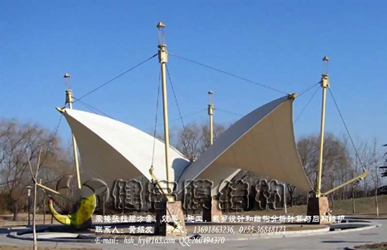 湛江社区舞台张拉膜结构工程15817383027