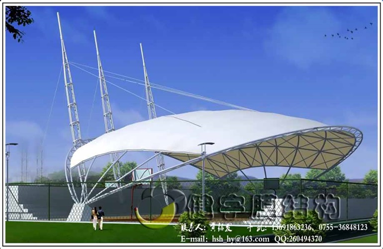 惠州篮球场张拉膜结构工程15817383027
