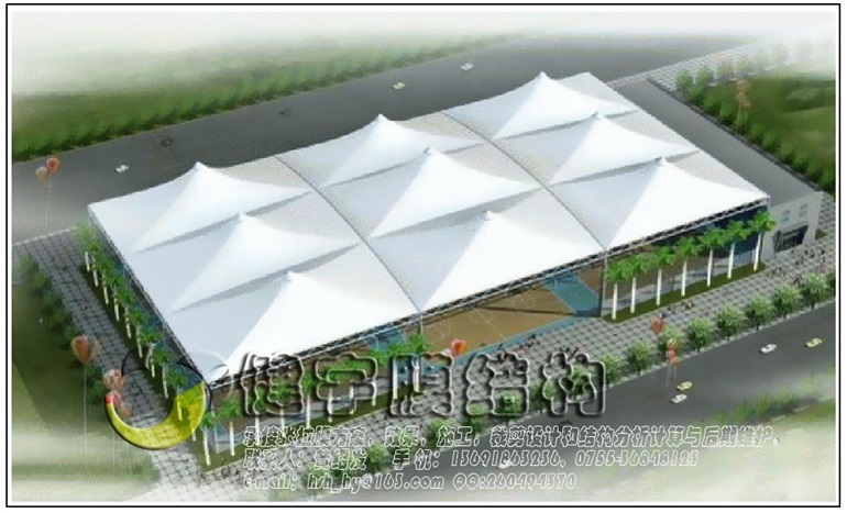 梅州羽毛球场张拉膜结构工程15817383027