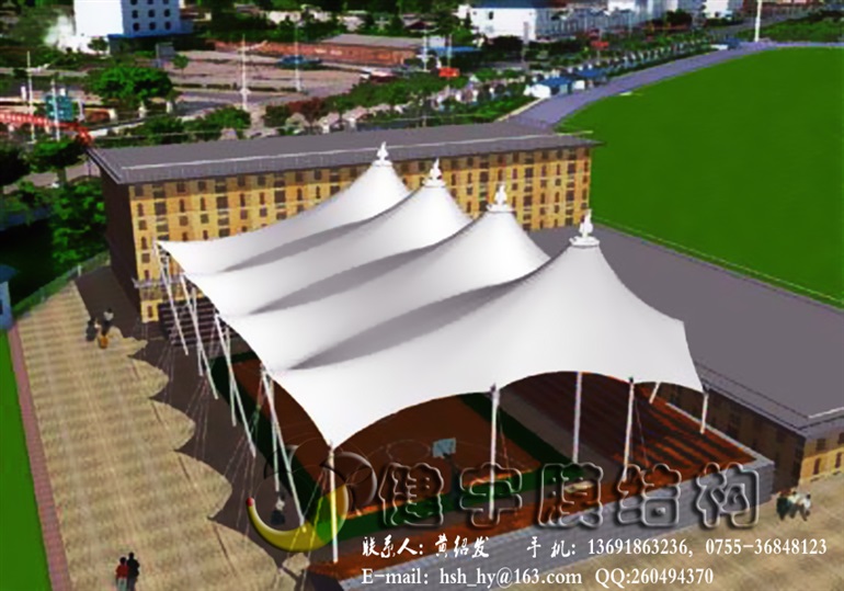 梅州羽毛球场张拉膜结构工程15817383027
