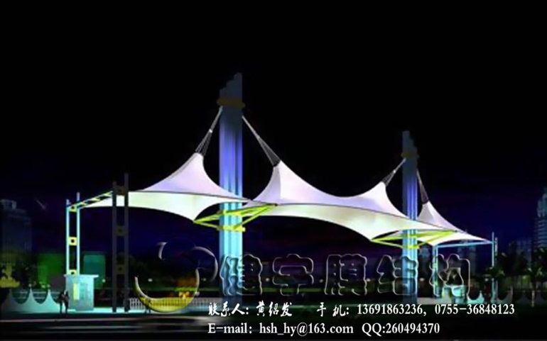 惠来县厂区入口张拉膜结构15817383027