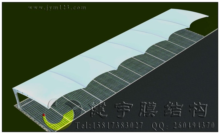 揭阳张拉膜结构停车棚