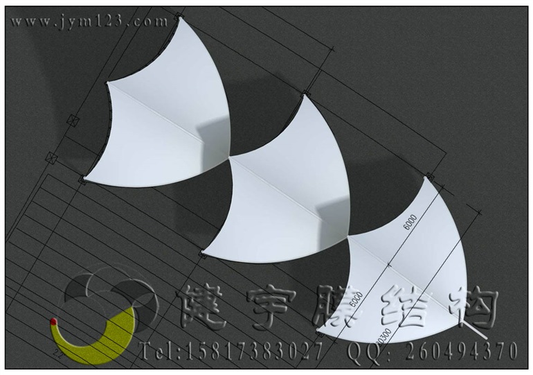 越秀区商业街张拉膜结构15817383027