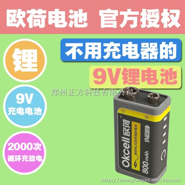 欧荷9V电池/oksell9V充电电池/usb充电