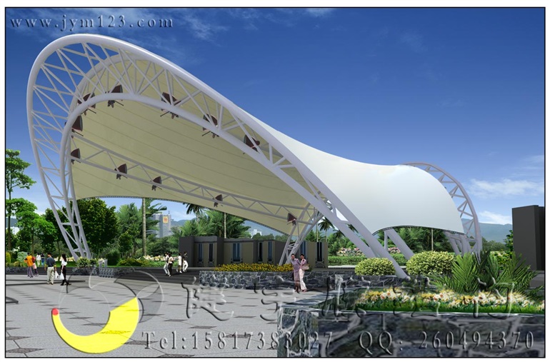 广州遮阳棚张拉膜结构15817383027