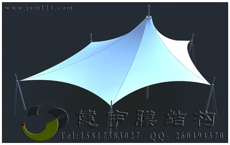 广州遮阳棚张拉膜结构15817383027