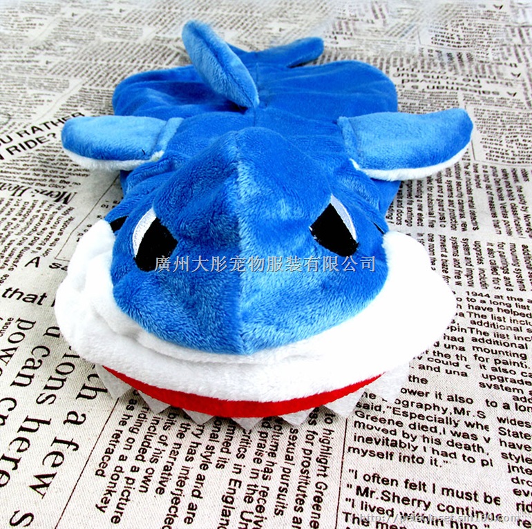 宠物衣服变身鲨鱼服 宠物狗用品 外贸宠物服装 泰迪