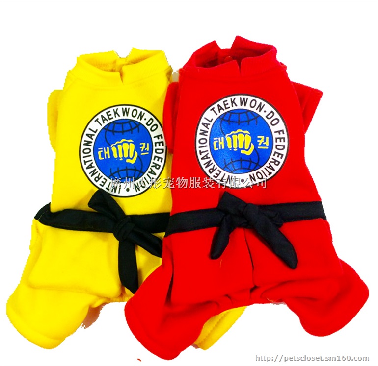 2015新款宠物衣服 跆拳道服狗狗服装春款 四腿连