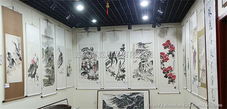美术馆U型挂画滑槽  厂家直销加厚挂画铝合金轨道