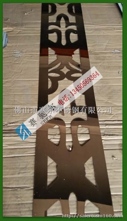 厂家生产设计不锈钢玫瑰金雕花线条 可来图加工