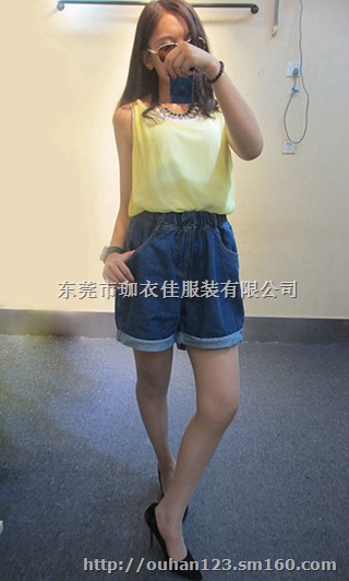 2015夏季新款韩版牛仔裤批发外贸原单尾货批发市场