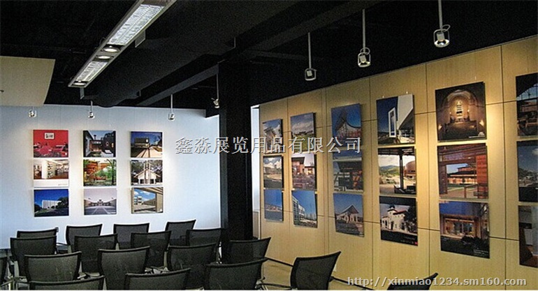 鑫淼现货轨道式挂画器，全新美术馆U型挂画滑道