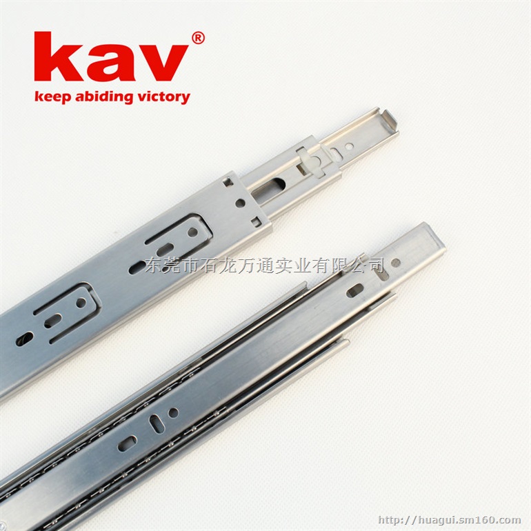 kav38宽不锈钢钢珠滑轨三节滑轨