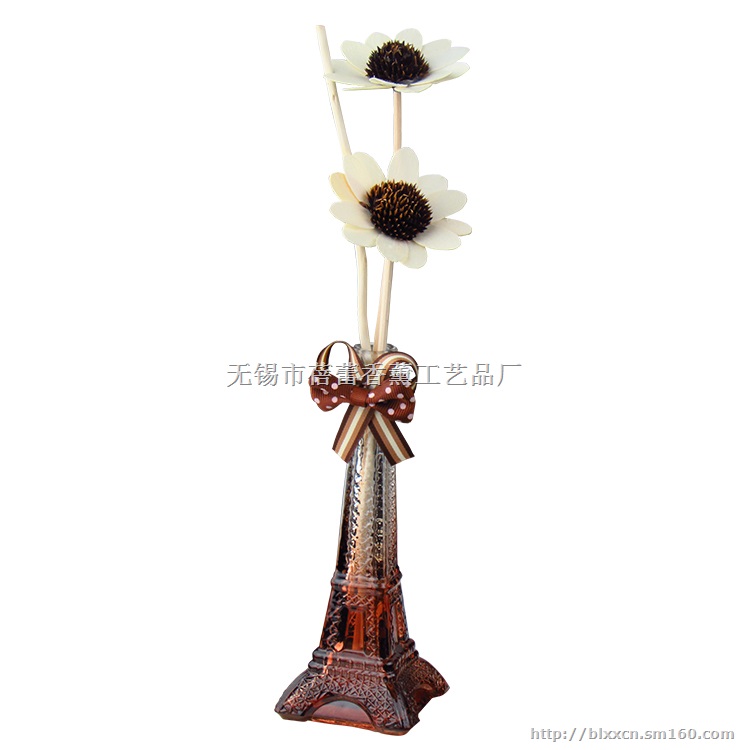 巴黎铁塔自然挥发香薰座无火藤条家居装饰摆件芳香花瓶