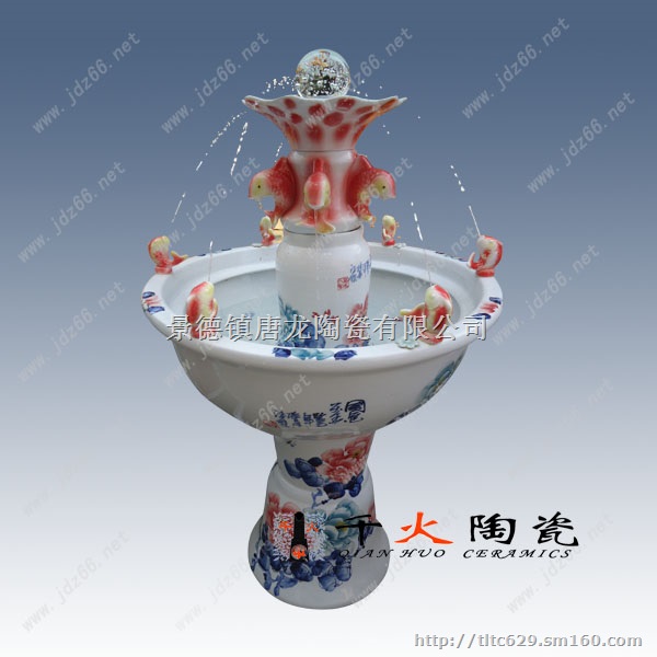 陶瓷喷泉厂家 陶瓷喷泉加湿器 景德镇精美陶瓷喷泉