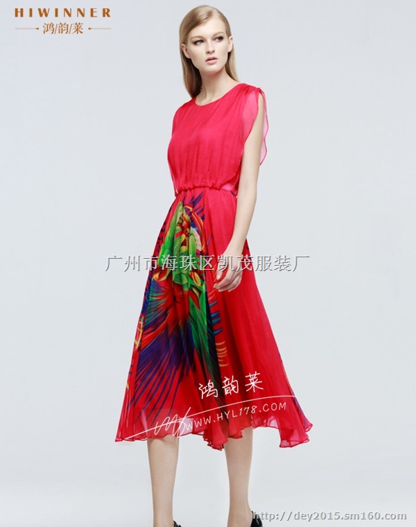 万万没想到,杭州2015*桑蚕丝连衣裙批发还得上