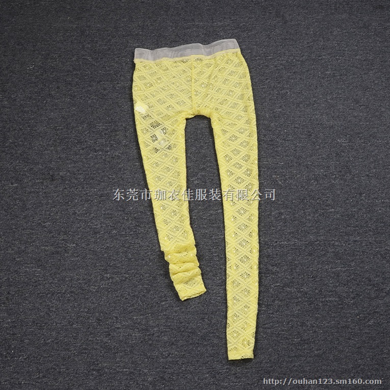 2015夏新款女装百搭淑女韩版显瘦蕾丝镂空打底裤