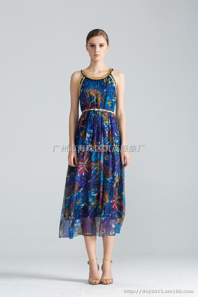 迎战炙热夏季,广西2015新真丝连衣裙批发有鸿韵莱