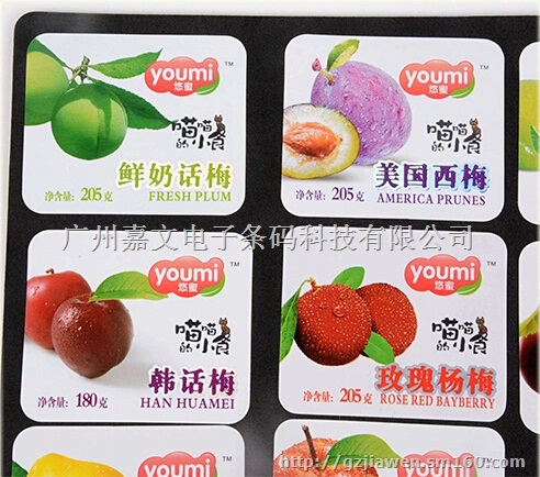 定制不干胶 彩色不干胶印刷瓶贴 食品商标贴纸标签