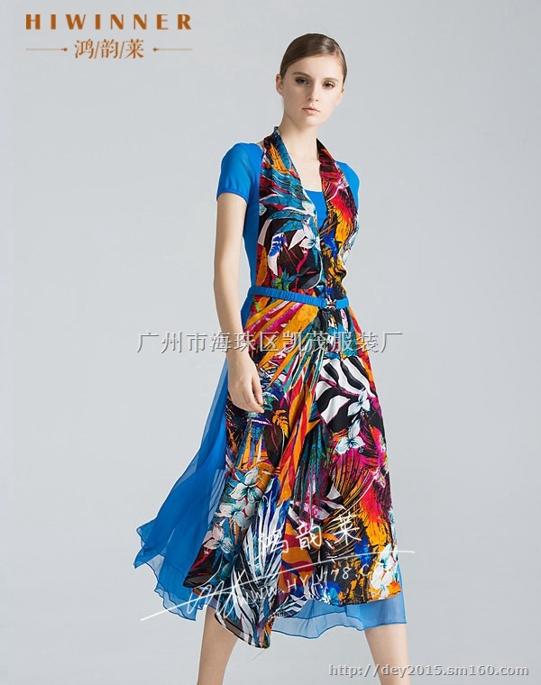 江西2015真丝连衣裙批发市场一枝独秀,看鸿韵莱如