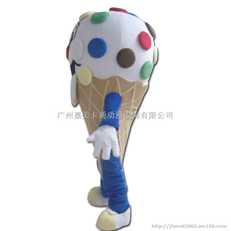 供应冰淇淋卡通人偶服装道具定做企业吉祥物卡通舞台装
