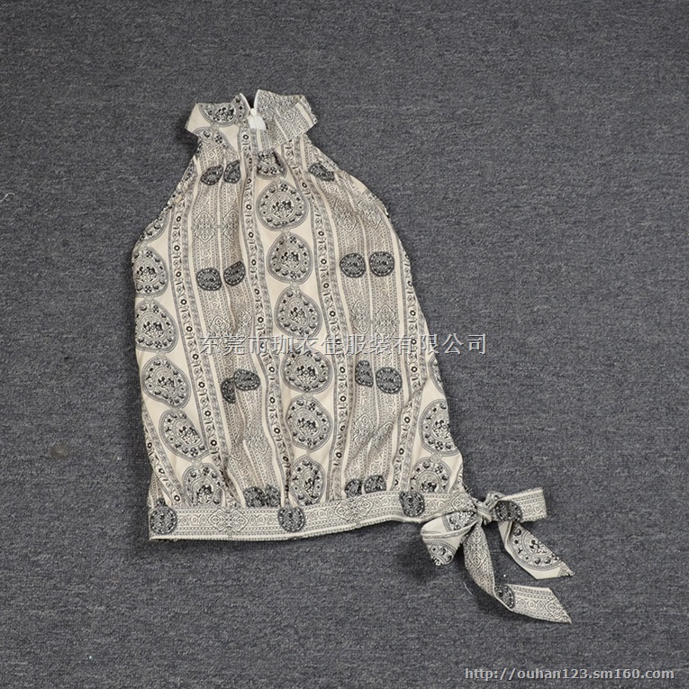 2015夏季新款圆点竖条蝴蝶结上衣 纯色雪纺时尚街