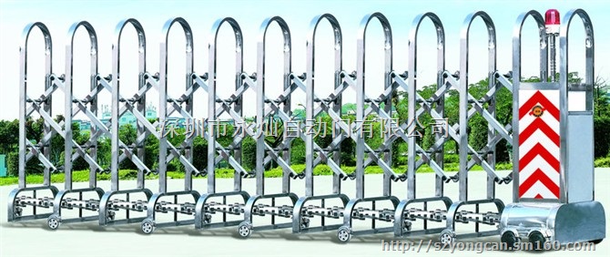 铝合金电动伸缩门供应商 永灿铝电动伸缩门出售