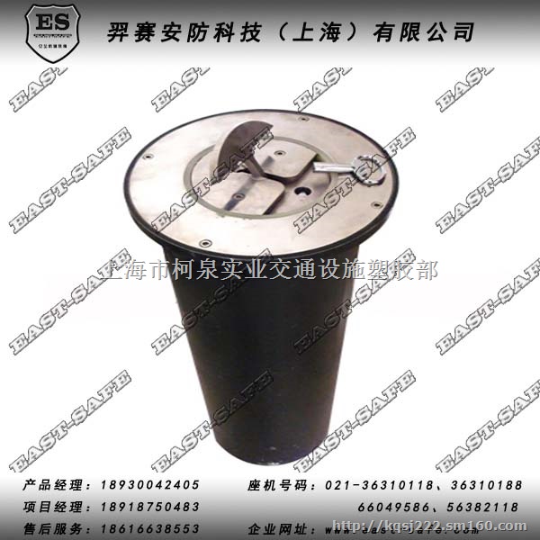 深圳手动升降路桩,简易路桩隐藏式手柄路桩图片