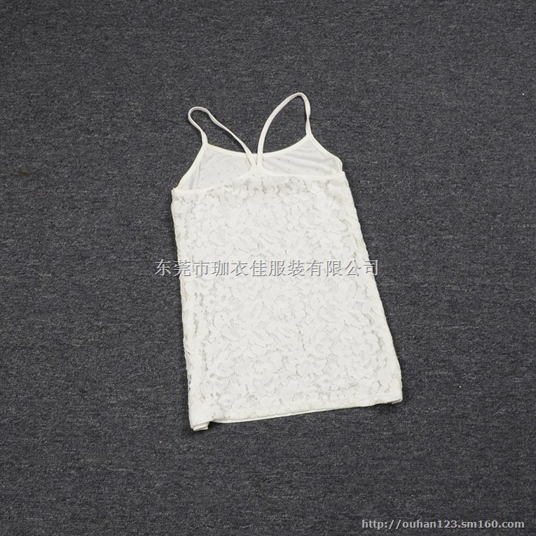 2015夏季新品一字领钉珠韩版修身性感露背吊带衫打