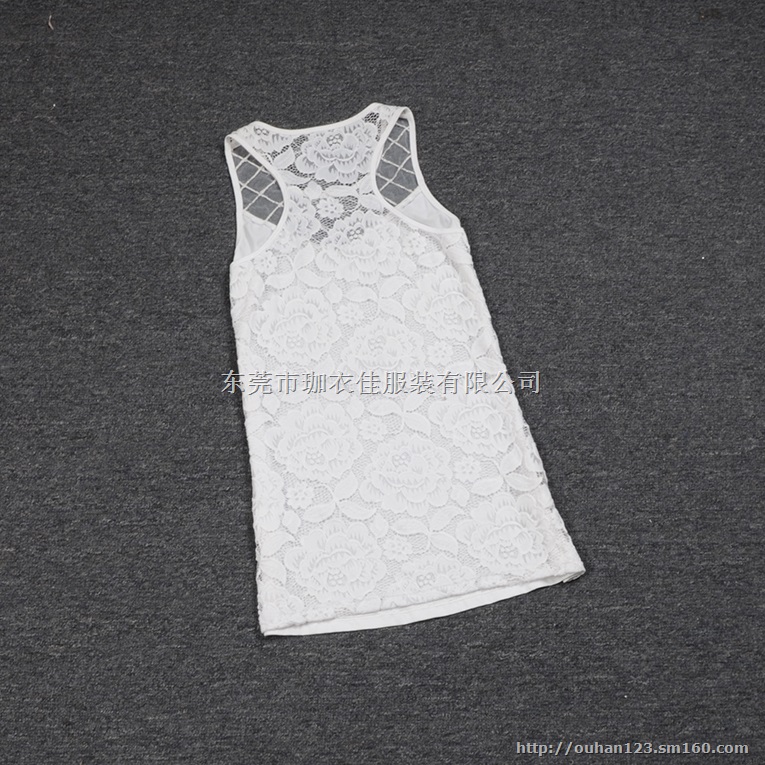 2015新款韩版百搭无袖钉珠U字领修身显瘦小背心