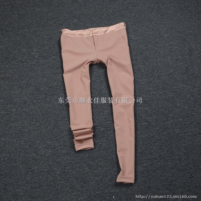 2015新款春夏休闲裤棉麻长裤 中腰修身显瘦直筒型